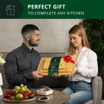𝐋𝐮𝐱𝐮𝐫𝐲 Bamboo Cutting Board for Kitchen - Chopping Board w/Juice Groove & Easy Grip Handle - Organic Wooden Cutting Boards for Meat, Cheese, Fruits & Vegetables (Set of 3) - Image 9